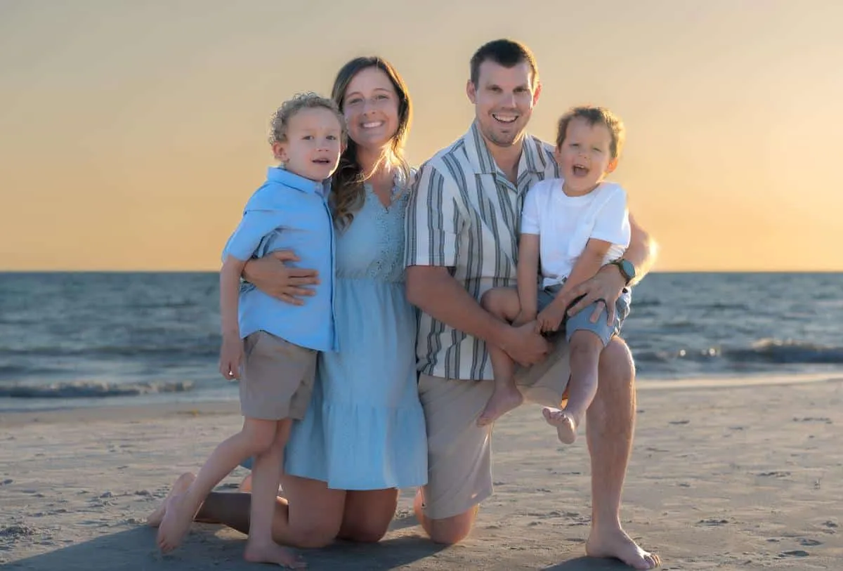 Family photo session with Flamingo Photographers on Florida’s Gulf Coast