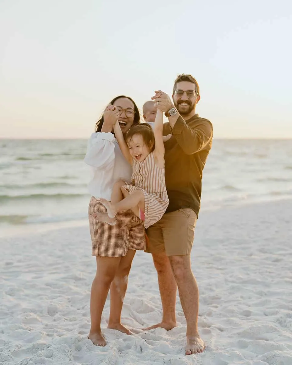 Family photo session with Flamingo Photographers on Florida’s Gulf Coast