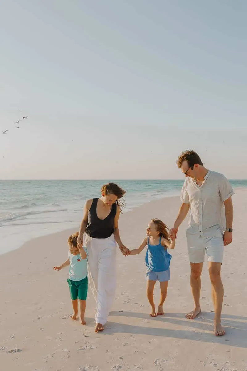 Family photo session with Flamingo Photographers on Florida’s Gulf Coast